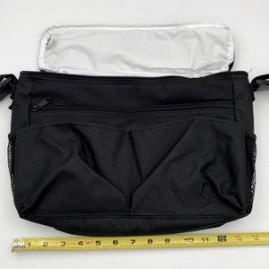 J.L. Childress Stroller Organizer Storage Cooler Bag Black 13" x 9" Travel Happy